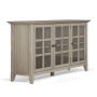 Simpli Home - Acadian SOLID WOOD 62 inch Wide Transitional Wide Storage Cabinet in Distressed Grey - Distressed Gray - Image 1