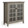 Simpli Home - Artisan SOLID WOOD 38 inch Wide Transitional Medium Storage Cabinet in - Distressed Grey - Image 1