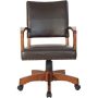 OSP Home Furnishings Wood Bankers 5-Pointed Star Wood and Steel Office Chair - Espresso - Image 1