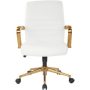 OSP Home Furnishings Baldwin 5-Pointed Star Faux Leather Office Chair - White - Image 1