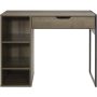 OSP Home Furnishings Ravel Rectangular Contemporary Engineered Wood 1-Drawer Table - Gray Oak - Image 1