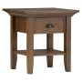 Simpli Home - Redmond Square Rustic Wood 1-Drawer End Table - Rustic Natural Aged Brown - Image 1