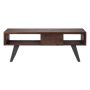 Simpli Home - Lowry Rectangular Modern Industrial Solid Acacia Wood 2-Drawer Coffee Table - Distressed Charcoal Brown - Image 1