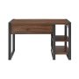 Walker Edison - 48in. Modern Industrial USB Power Computer Desk - Dark Walnut - Image 1