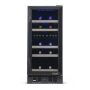 NewAir 15 in. Built-in 29 Bottle Dual Zone Compressor Wine Fridge in Black Stainless Steel - Black stainless steel - Image 1