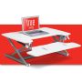 True Seating - Ergo Height Adjustable Standing Desk Converter - Large - White - Image 1