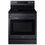 Samsung - 6.3 cu. ft. Freestanding Electric Convection+ Range w/ WiFi, No-Preheat Air Fry and Griddle - Fingerprint Resistant Black Stainless Steel - Image 1