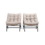 Walker Edison Papasan Wicker Patio Chair w/ Cushion - Beige - Image 1