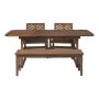 Walker Edison - 4-pc Windsor Extendable Patio Dining Set - Dark Brown - Image 1