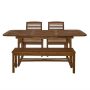 Walker Edison - 4-pc Everest Patio Dining Set - Dark Brown - BBWD4SDDB - Image 1