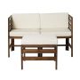 Walker Edison - Harbor 3 pc. Acacia Wood Patio Sectional - Dark Brown - Image 1