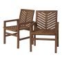 Walker Edison Windsor Acacia Wood Patio Chairs, Set of 2 - Dark Brown - Image 1