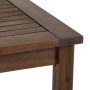Walker Edison Everest Acacia Wood Outdoor Dining Table - Dark Brown - Image 1