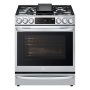 LG - 6.3 Cu Ft Gas Range w/ Air Fry, Air Sous-Vide, ProBake Convection, and Smart WiFi - PrintProof Stainless Steel - Image 1