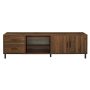 Walker Edison - 70in. Modern Low Profile TV Console - Dark Walnut - Image 1