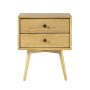 Walker Edison - 25in. Modern Solid Wood 2 Drawer Nightstand - Light Oak - Image 1