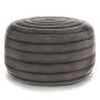 Simpli Home - Vivienne Round Pouf - Grey - Image 1