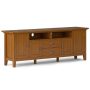 Simpli Home - Redmond SOLID WOOD 72 inch Wide Transitional TV Media Stand in Light Golden Brown For TVs up to 80 inches - Light Golden Brown - Image 1