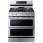 Samsung - 6.0 cu. ft. Smart Freestanding Gas Range w/ Flex Duoâ„¢, Stainless Cooktop & Air Fry - Stainless steel - Image 1