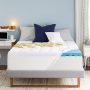 Sleep Innovations - 4" Cooling Gel Memory Foam Mattress Topper with Cover - Twin - Blue - Image 1