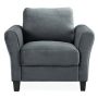 Lifestyle Solutions - Wesley Microfiber chairin. - Dark Grey - Image 1