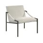 Sauder - Dakota Pass Chair Velvet Accent Chair with Bronze Fram - Ivory - Image 1