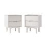 Walker Edison - Mid Century Solid Wood Nightstand (Set of 2) - White - Image 1