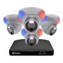 Swann - Enforcer 8-Channel, 4-Dome Cameras Indoor/Outdoor Wired 4K UHD 2TB DVR Security Camera Surveillance System - Black - Image 1