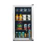 Newair 100 Can Beverage Fridge w/ Glass Door - Stainless steel - Image 1