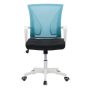 CorLiving Workspace Ergonomic Mesh Back Office Chair - Teal and White - Image 1