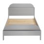 Walker Edison - Classic Solid Wood Twin-Size Bed w/ Book Storage - Grey - Image 1