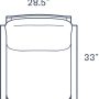 Yardbird® Luna Fixed Arm Chair (Frame Only) - White - Image 1