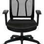 OSP Home Furnishings - Screen Back Chair w/ Mesh Seat Adjustable Task Chair - Black - Image 1