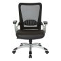 OSP Home Furnishings - Screen Back Chair w/ Faux Leather Seat - Black - Image 1