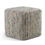 Simpli Home Zoey Woven Cube Pouf - Multi Color - Image 1