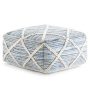Simpli Home Cowan Square Pouf - Blue, Natural - Image 1