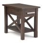 Simpli Home Kitchener Narrow Side Table - Warm Walnut Brown - Image 1