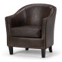 Simpli Home - Kildare Tub Chair - Distressed Brown - Image 1