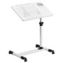 Flash Furniture Adjustable Height Steel Mobile Computer Desk - White - Image 1