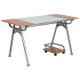 Flash Furniture - Computer Desk w/ Glass and Laminate Top - Frosted/Cherry - Image 1