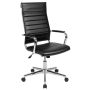 Flash Furniture High Back LeatherSoft Contemporary Ribbed Executive Swivel Office Chair - Black - Image 1