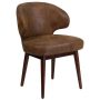 Flash Furniture - Comfort Back Series Side Reception Chair w/ Walnut Legs - Bomber Jacket Microfiber - Image 1