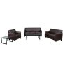 Flash Furniture - Hercules Diplomat Contemporary 5-seat Leather/Faux Leather Reception Sofas (5-Piece Set) - Brown - Image 1