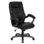 Flash Furniture - High Back LeatherSoft Executive Swivel Ergonomic Office Chair w/ Arms - Black - Image 1