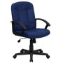 Flash Furniture - Mid-Back Fabric Executive Swivel Office Chair with Nylon Arms - Navy - Image 1