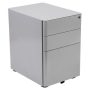 Flash Furniture - Modern 3-Drawer Mobile Locking Filing Cabinet with Anti-Tilt Mechanism and Hanging Drawer for Legal & Letter Files - Gray - Image 1