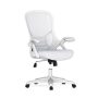 Flash Furniture - High Back Mesh Ergonomic Swivel Office Chair w/ Flip-up Arms - White - Image 1