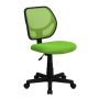 Flash Furniture - Low Back Mesh Swivel Task Office Chair w/ Curved Square Back - Green - Image 1