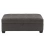 CorLiving Antonio Tufted Storage Ottoman Dark Grey - Image 1