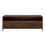Walker Edison - Contemporary 2-Drawer TV Stand for Most TVs up to 60" - Dark Walnut - Image 1